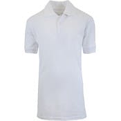 Boys' School Uniform Polo Shirts - Size 7, White