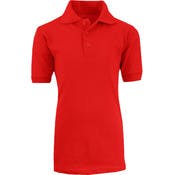 Boys' Uniform Polo Shirts - Red, Short Sleeve, Size 7