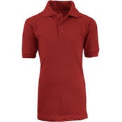 Boys' Uniform Polo Shirts - Burgundy, Short Sleeve, Size 8