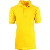 Boys' Uniform Polo Shirts - Gold, Short Sleeve, Size 20