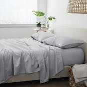 Flannel Bed Sheets - Solid Gray, Full, 4 Set