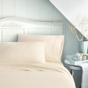 Double-Brushed Sheet Sets - Ivory, Full, 4 Piece