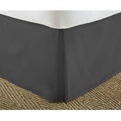 Premium Bed Skirts - Black, Cali King, Pleated
