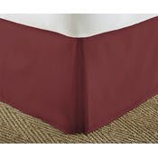 Premium Bed Skirts - Burgundy, Twin XL, Pleated