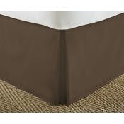 Premium Bed Skirts - Chocolate, Cali King, Pleated