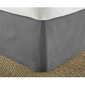 Premium Bed Skirts - Gray, Full, Pleated
