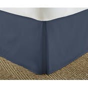 Premium Bed Skirts - Navy, Full, Pleated