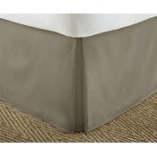 Premium Bed Skirts - Taupe, Full, Pleated