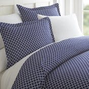 Duvet Cover Sets - Navy, Quatrefoil Pattern, King, 3 Piece