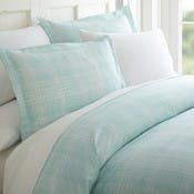 Duvet Cover Sets - Aqua, Thatch Pattern, King, 3 Piece