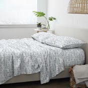 Premium Bed Sheets - Gray Garden, Full, 4 Set