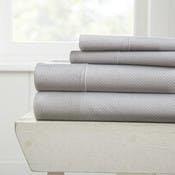 Bed Sheet Sets - Gray Hearts, Cali King, 4 Set