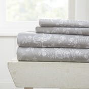 Bed Sheet Sets - Gray Rose, Cali King, 4 Set
