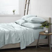 Luxury Bed Sheets - Solid Mint, Full, 6 Set