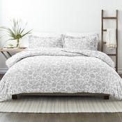 Down Alternative Comforters - Gray Garden, Queen, 3 Piece