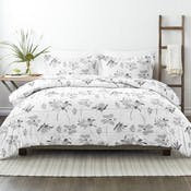 Down Alternative Comforters - Gray Magnolia, King, 3 Piece