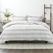 Down Alternative Comforters - Blue Stripe, King, 3 Piece
