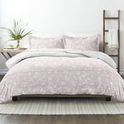 King Reversible Comforter Sets - Pressed Flowers, Pink