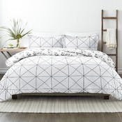 Reversible Duvet Cover Sets - Dark Gray, King, 3 Piece