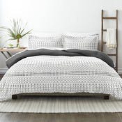 Reversible Duvet Cover Sets - Etched Gray, King, 3 Piece