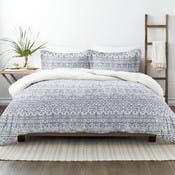 Reversible Duvet Cover Sets - Rustic Navy, King, 3 Piece
