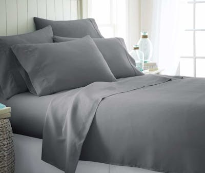 Microfiber Bed Sheets - Gray, Twin XL, 4 Piece Set