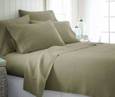 Microfiber Bed Sheets - Sage, Twin XL, 4 Piece Set