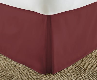 Premium Bed Skirts - Burgundy, Twin XL, Pleated