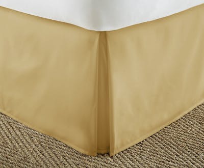 Premium Bed Skirts - Gold, Queen, Pleated