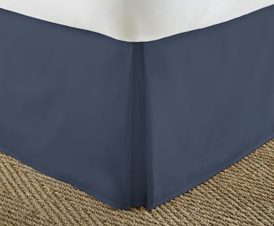 Premium Bed Skirts - Navy, Cali King, Pleated