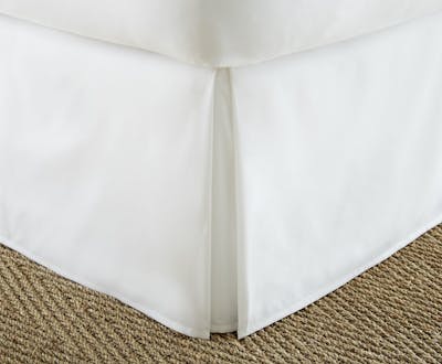 Premium Bed Skirts - White, Cali King, Pleated