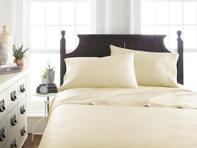Bamboo Bed Sheet Sets - Ivory, Queen, 4 Piece