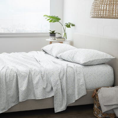 Premium Bed Sheets - Wildflowers, Cali King, 4 Set