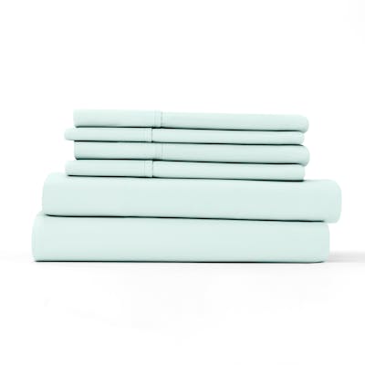 Luxury Bed Sheets - Solid Mint, King, 6 Set