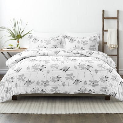 Down Alternative Comforters - Grey Magnolia, King, 3 Piece