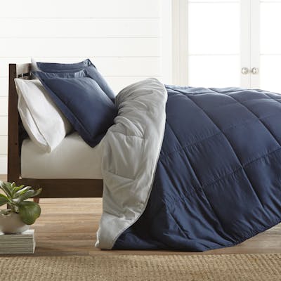 Down Alternative Comforter Sets - Navy, Queen, Reversible