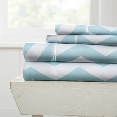 Twin Sheet Sets - Turquoise, Arrow Pattern, 3 Piece