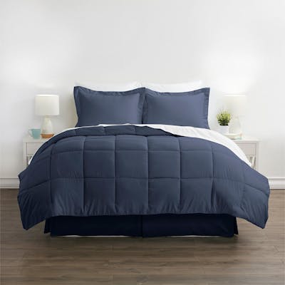 Bedding in a Bag - Navy, King, 8 Piece