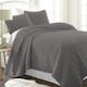 Premium Quilted Coverlet Sets - Gray, Twin, Damask Pattern, 2 Piece (1 of 2)