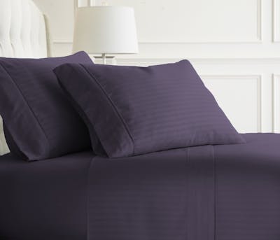 Premium Embossed Sheet Sets - Purple, Cali King, Striped, 4 Set