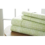 Premium Sheet Sets - Moss, King, Polka Dot Design, 4 Piece