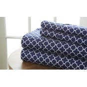 Premium Sheet Sets - Navy, Full, Quatrefoil Pattern, 4 Piece