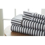 Premium Sheet Sets - Gray, Full, Ribbon Pattern, 4 Piece