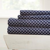 Premium Sheet Sets - Navy Scallop, Full, 4 Piece