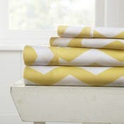 Full Sheet Sets - Yellow, Arrow Pattern, 4 Piece