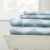 Queen Sheet Sets - Turquoise, Arrow Pattern, 4 Piece
