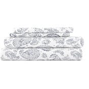 Bed Sheet Sets - Navy Paisley, Full, 4 Piece