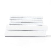 Microfiber Bed Sheet Sets - White, King, 6 Piece, Double-Brushed