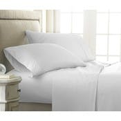 Premium Embossed Sheet Sets - White, Queen, Checker Design, 4 Piece
