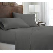 Premium Embossed Sheet Sets - Gray, Cali King, Chevron Design, 4 Set